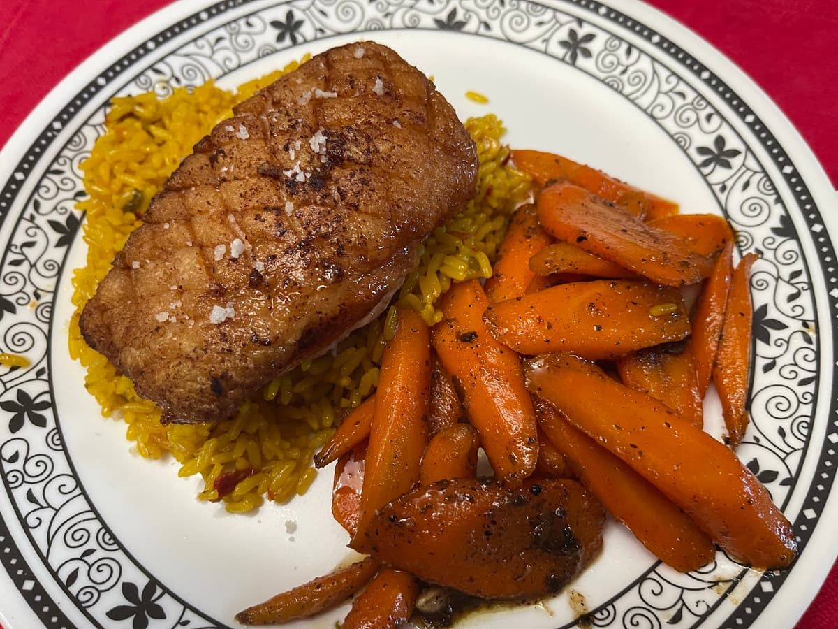 Duck and spiced carrots